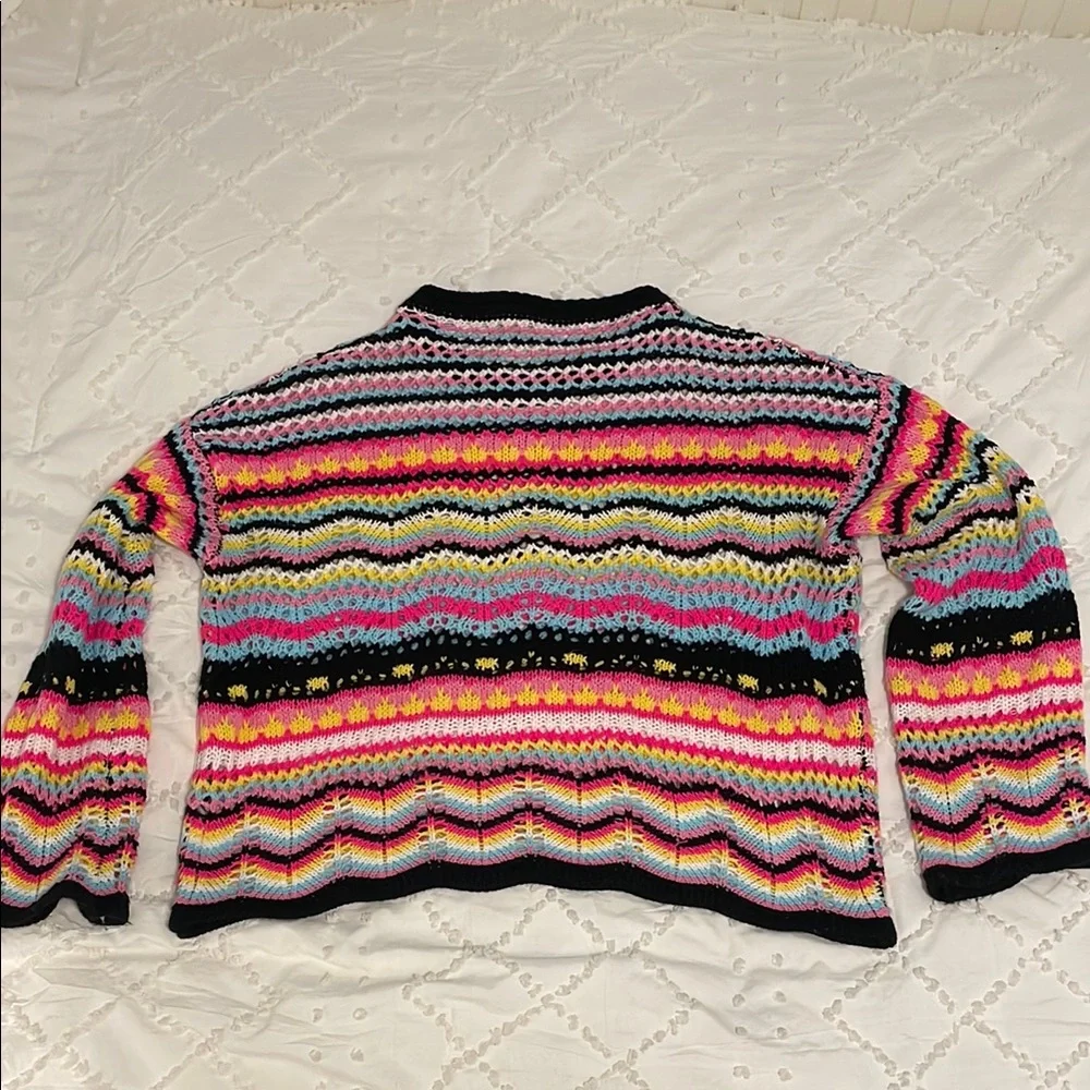 Multicolor Striped Women's Sweater large